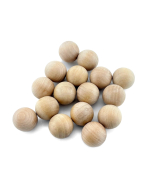 1" Natural Unfinished Round Hard Wood Craft Balls 