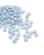 Glass Beads, Flat Gemstone White Vase Filler For Home Decor, 3/4" Approx. Total 4800 pcs (48 lbs)