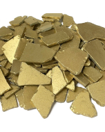 Frosted Gold Flat Sea Glass Vase Filler, 1.5 Cups/Lb