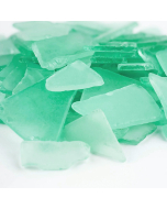 Frosted Aqua Green Flat Sea Glass Vase Filler, 1.5 Cups/LB (Wholesale 20 LBS/Case)