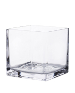 5 inches glass cube vases