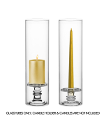 Open-Ended Glass Hurricane Candle Shade Chimney Tube 18" x 4.75"