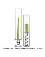 24 inches tall glass hurricanes chimney tubes
