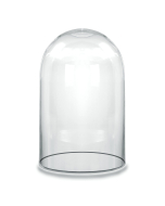 Glass Dome Cloche Decorative Plant Terrarium Bell Jars H-15" x W-10" Clear (Wholesale Pack of 2)