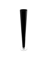 Glass Trumpet Vase Floral Centerpieces H-28" x D-4.5" Black