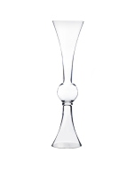 Reversible Glass Clarinet Trumpet Event Wedding Centerpiece Vase 24" x 6" Clear