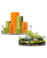 large opening 14-inch and 16-inch glass cylinder vases