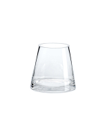 Tapered down glass cylinder vase