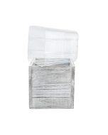 Natural Wood Cube White Wash Planter Box with Plastic Liner