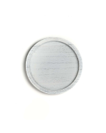 Round White Wood Tray for Candles & Decoration
