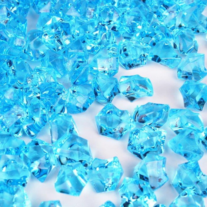 Light Blue Acrylic Vase Filler Ice Rocks