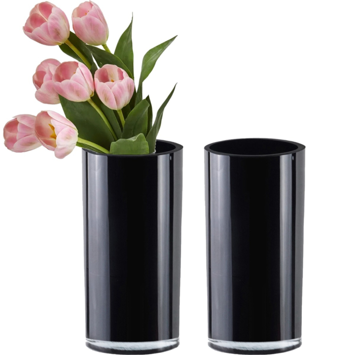 glass black cylinder vases wholesale