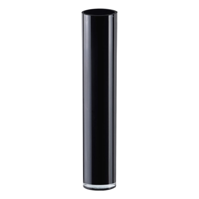 20 inches black glass cylinder vases