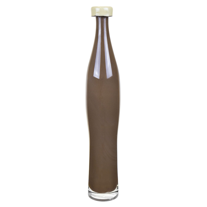 Brown Slim Curve Vase with 2 tones Flip Lip