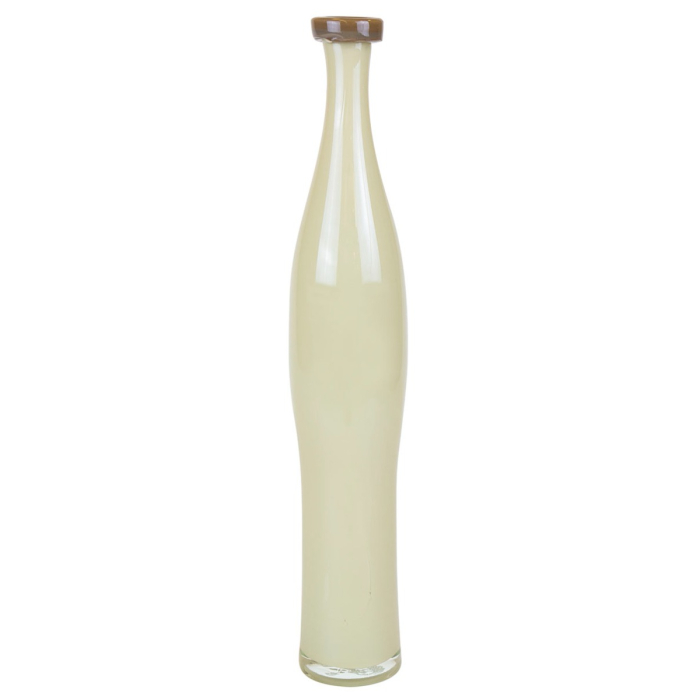 Brown Cream Slim Curve Vase with Flip Lip H-24" D-1.5"