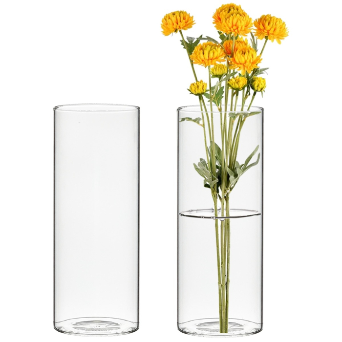 clear glass mini bud vase