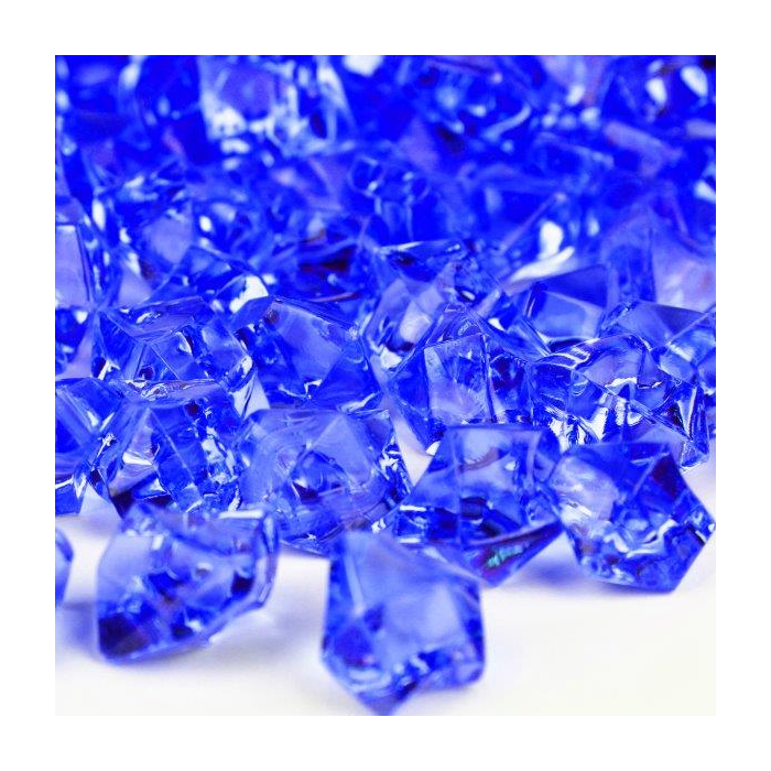 Blue Acrylic Vase Filler Ice Rocks, 0.8" - 1.2"
