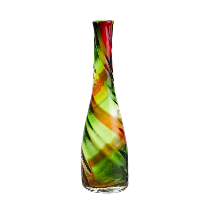 Red Green Swirl Vases