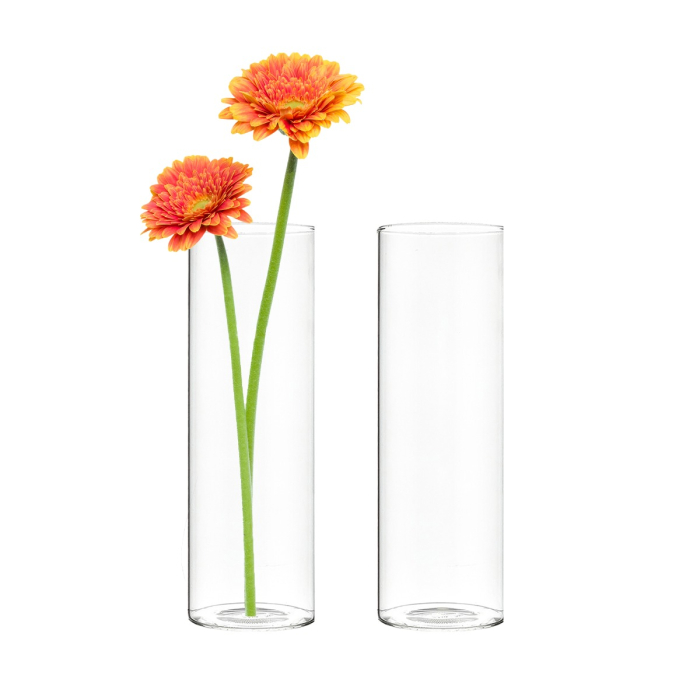 glass cylinder vases, bud vases