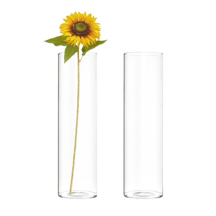 glass cylinder vases, bud vases
