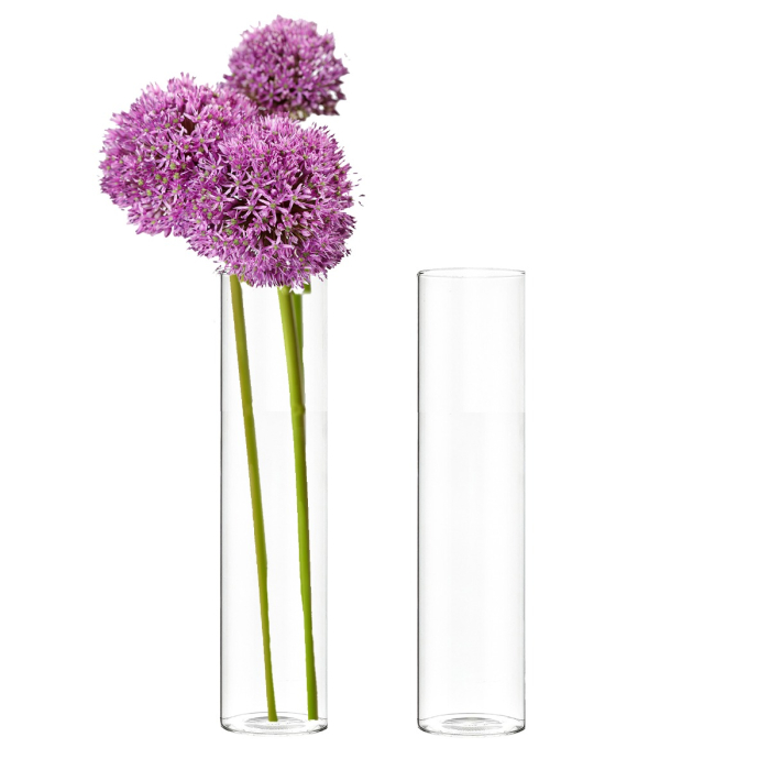 glass cylinder vases, bud vases