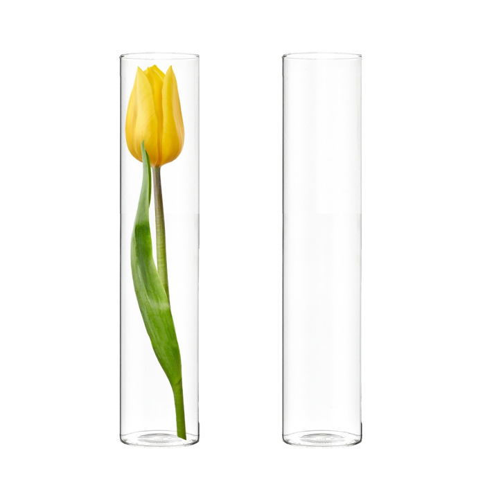 glass cylinder vases, bud vases