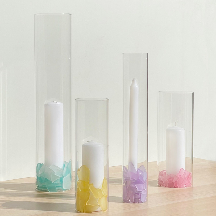 glass hurricane candle tubes chimney