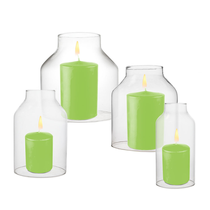 Hurricane Glass Tube Open-Ended Candle Holder Lamp Shade Chimney H-6" Clear (Wholesale Set of 6) 24pcs