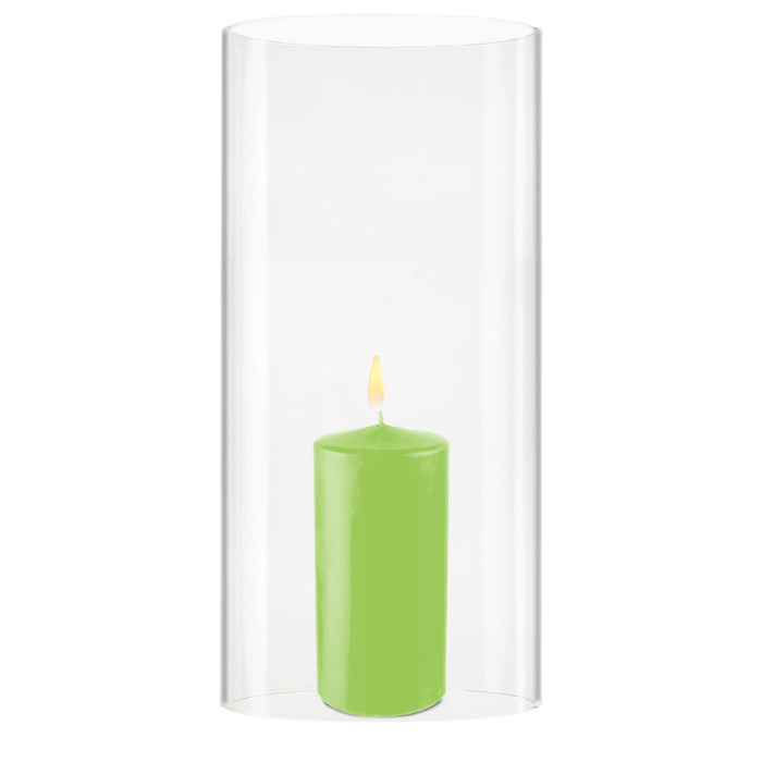 14" Hurricanes Candle Shade Chimney with 7" Open Ended Tube