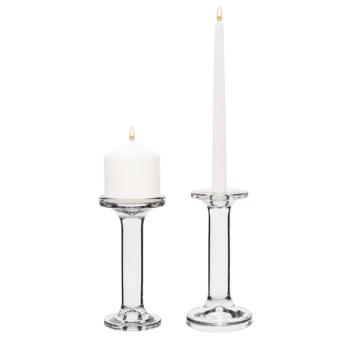 glass pillar candle holder