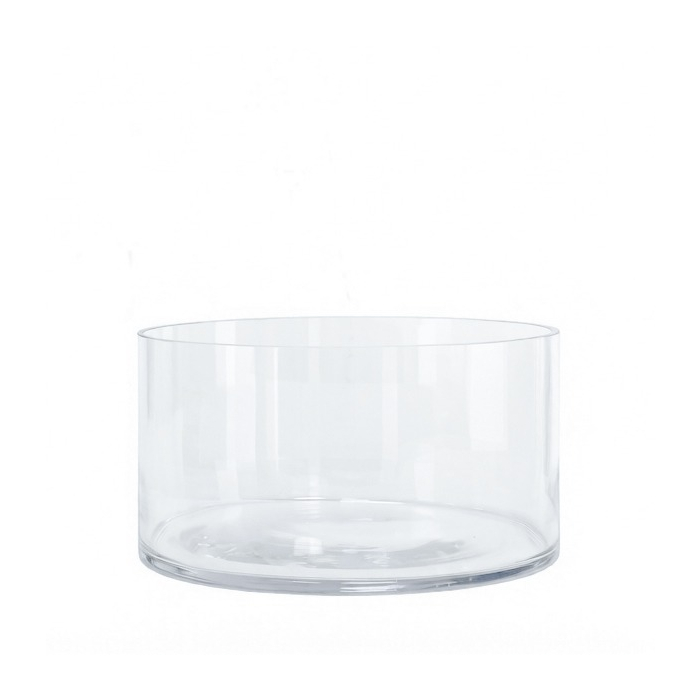 H-6" x D-11" Clear Glass Large Cylinder Vase 