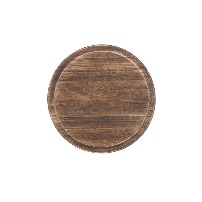 7" Wide Burnt Finish Wood Base, Pack of 4 pcs
