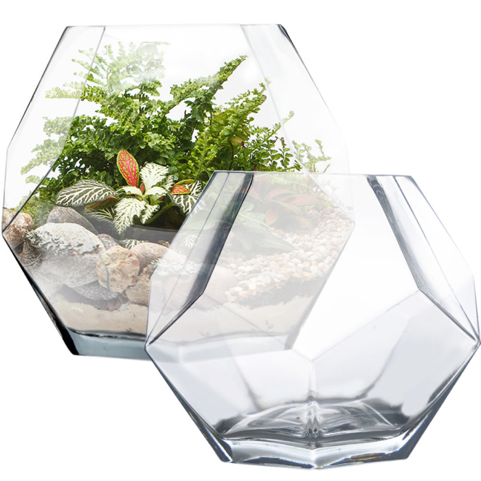 geometric prism vase