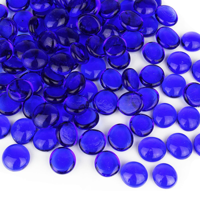 glass cobalt blue beads vase fillers gem stones