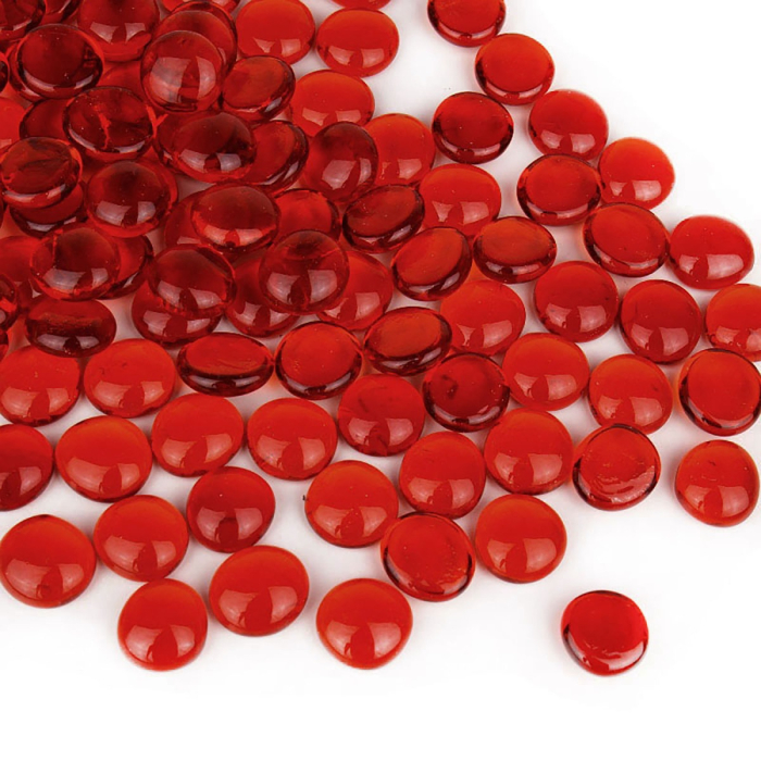 glass red beads vase fillers gem stones