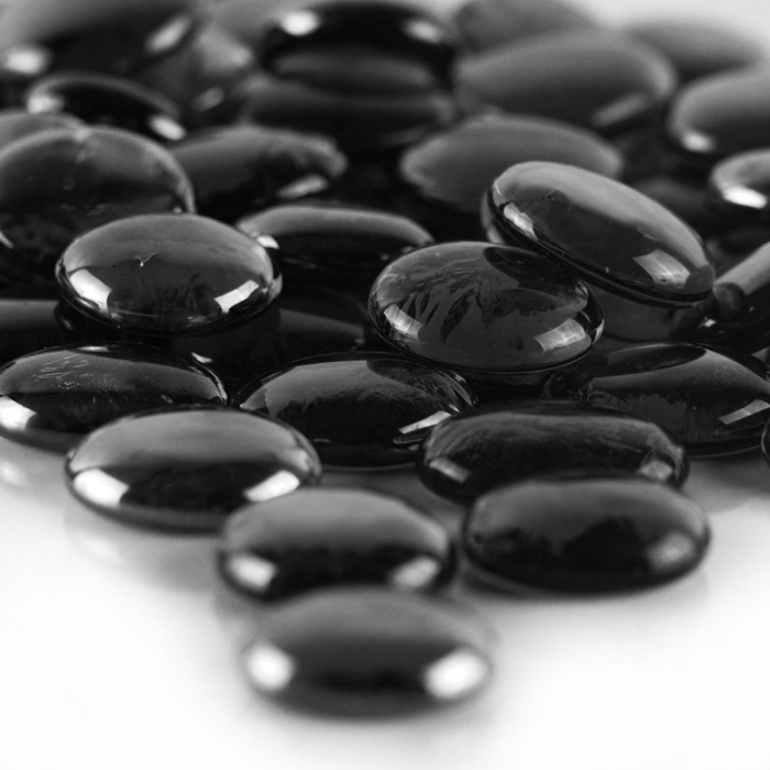 black Flat Gemstone Bowl and Vase Fillers