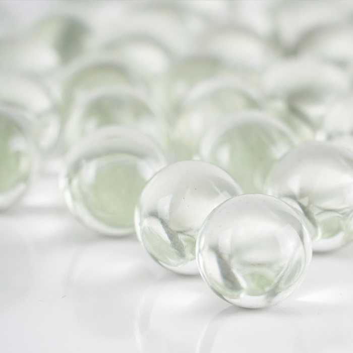 large glass clear round marble