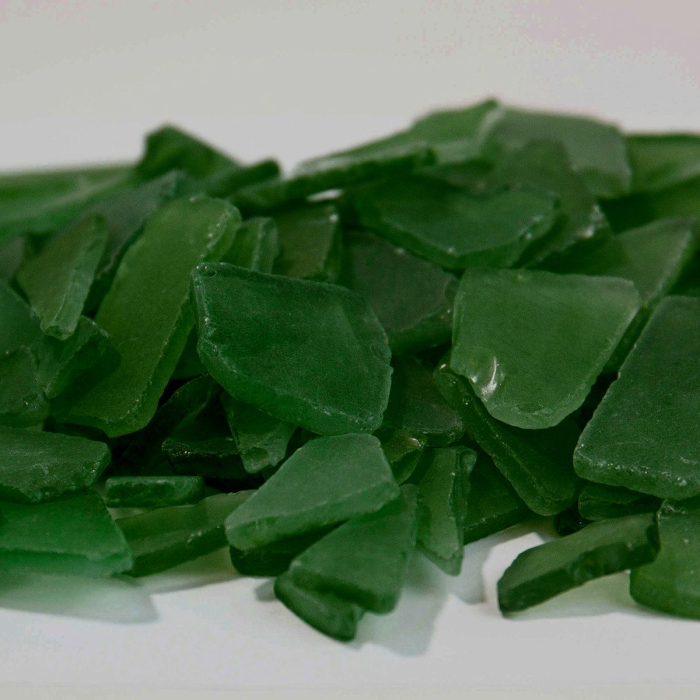 Frosted Green Flat Sea Glass Vase Filler