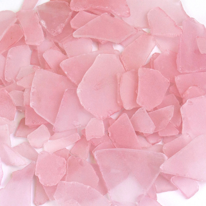 Light Pink Flat Sea Glass Vase Filler
