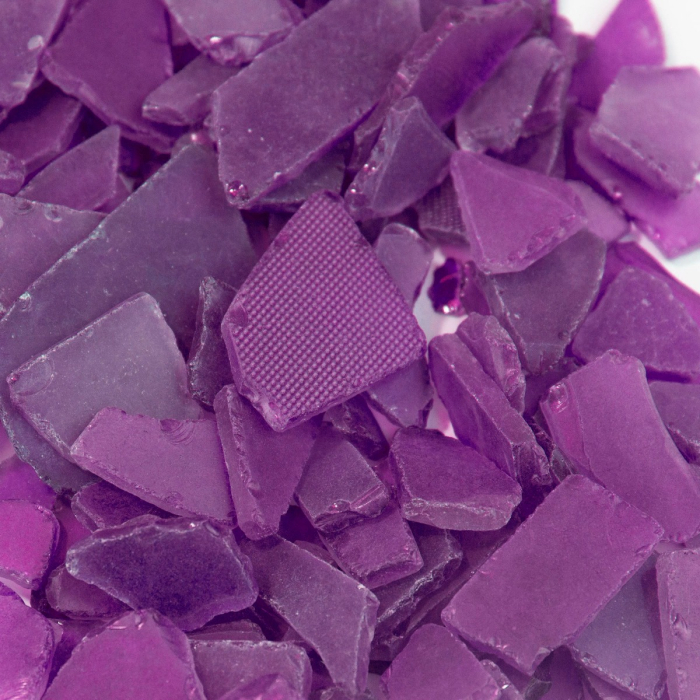Frosted Purple Flat Sea Glass Vase Filler, 1.5 Cups/LB (Wholesale 20 LBS/Case)