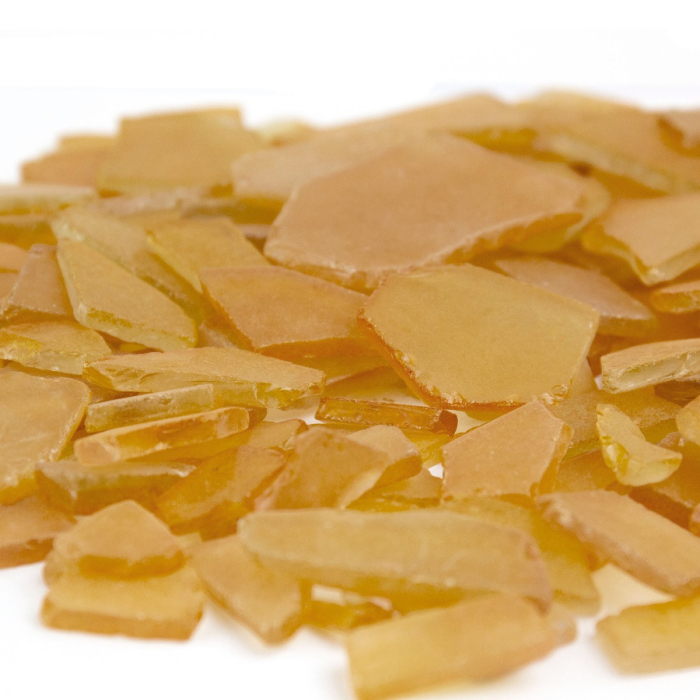 Frosted Yellow Flat Sea Glass Vase Filler, 1.5 Cups/LB (Wholesale 20 LBS/Case)