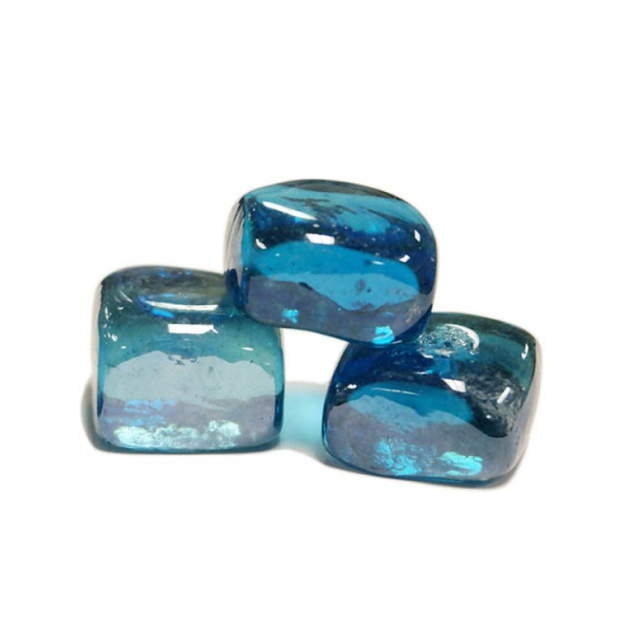 Glacier Blue Glass Ice Cube Rocks Vase Fillers