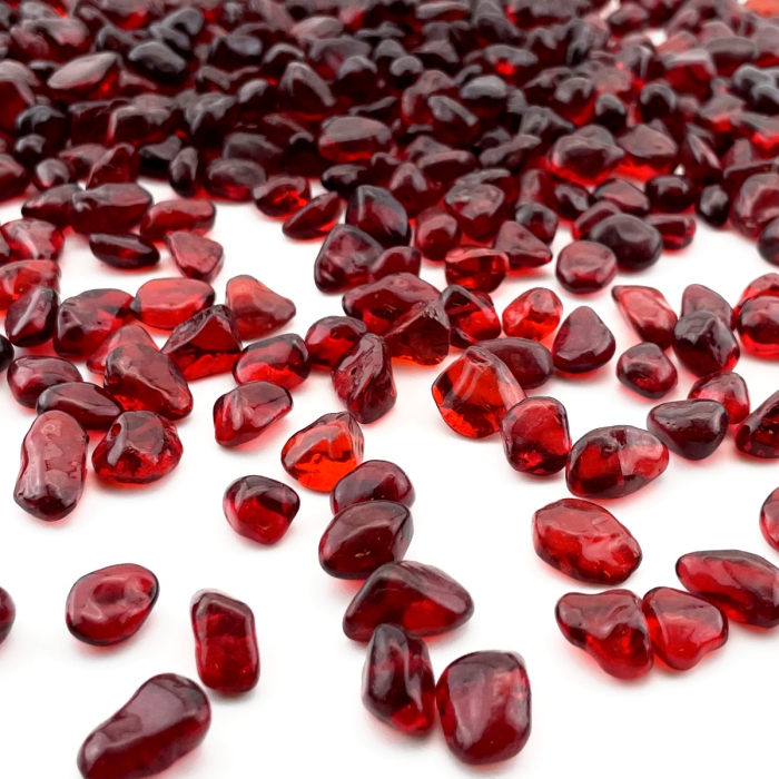 red glass gravels for Aquarium decor tumbled glass vase fillers