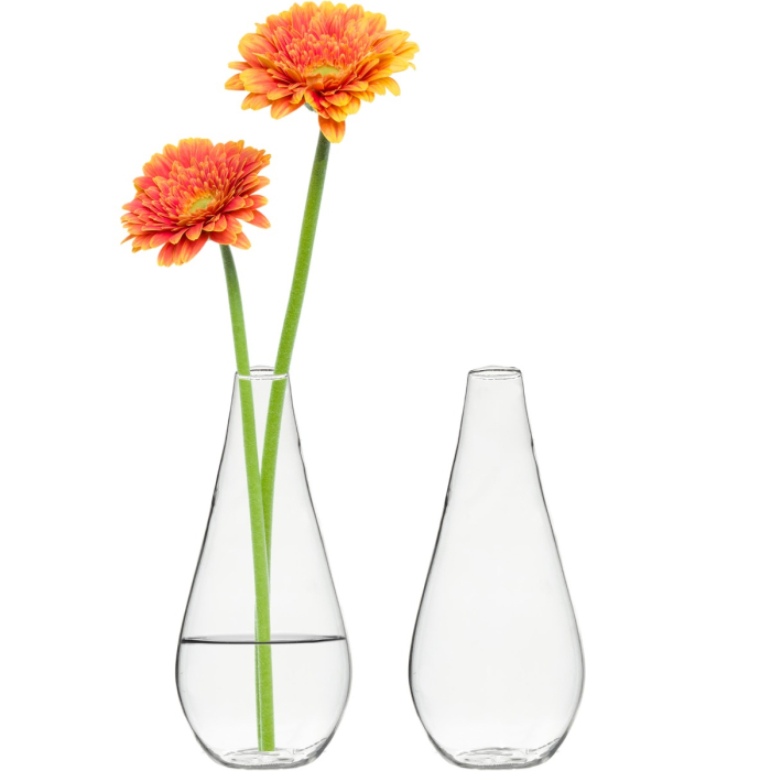 clear glass mini bud vases 
