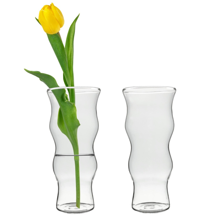 clear glass mini bud vases 