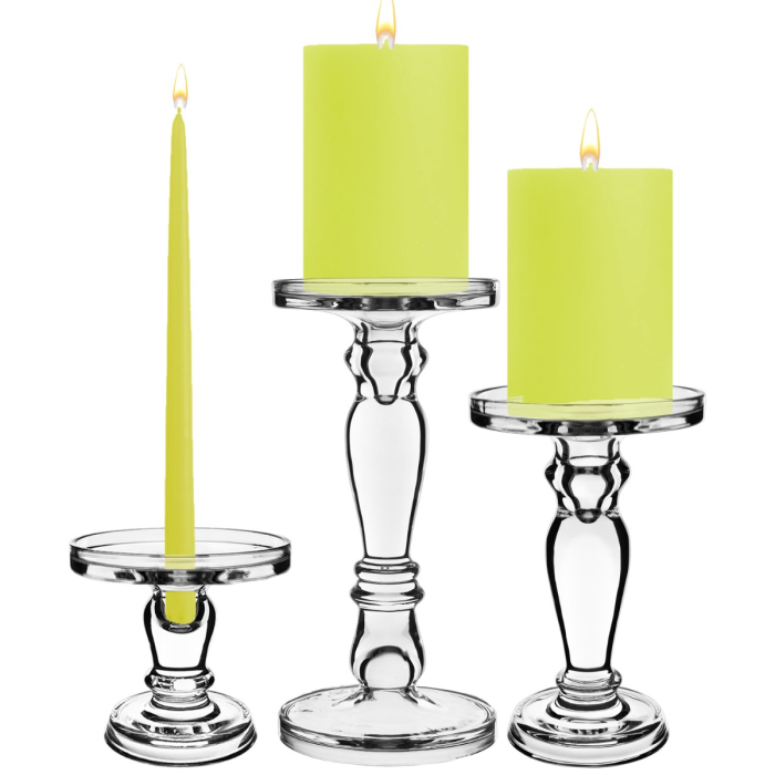 glass pillar candle holders