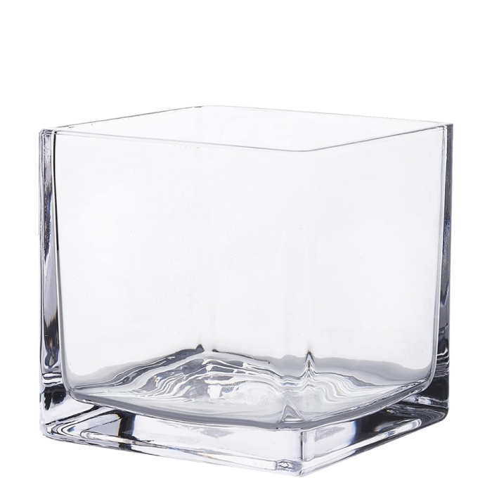 5 inches glass cube vases