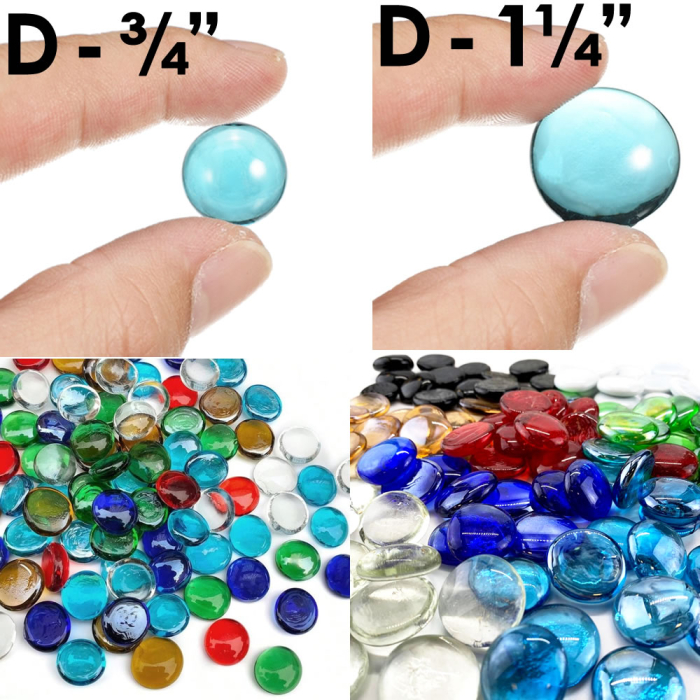 glass flat beads