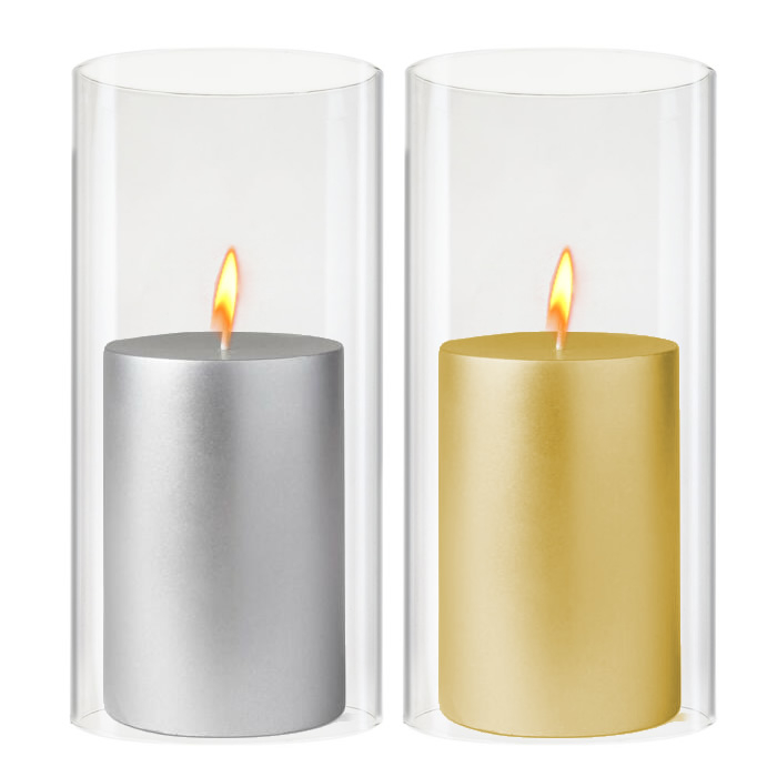 Open-Ended Glass Hurricane Candle Shade Chimney Tube 10" x 4.75"