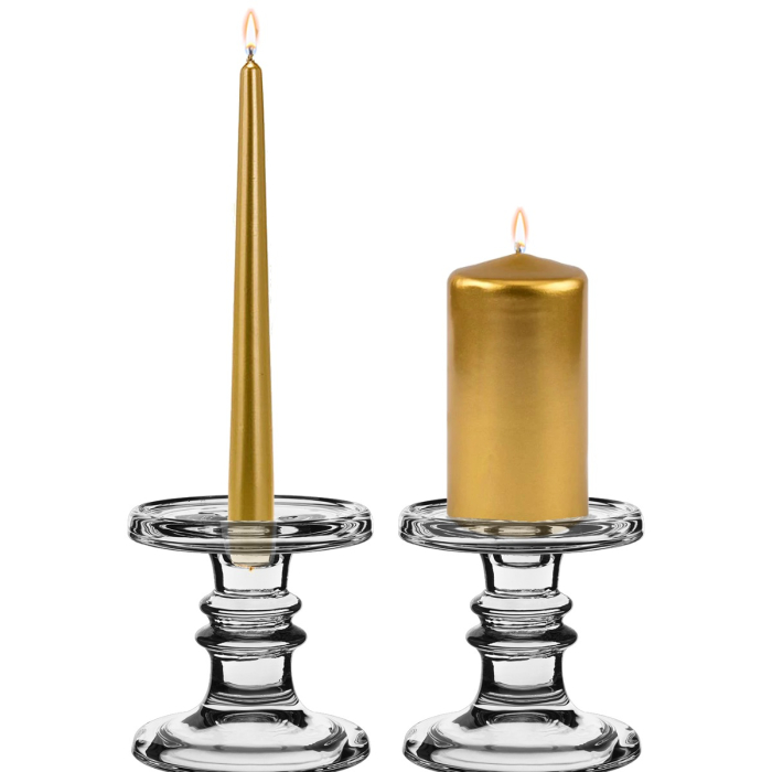 glass pillar candle holder